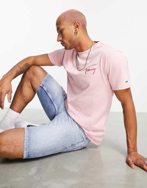 Tommy Jeans - T-shirt à logo emblématique - Rose