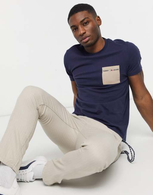 Tommy Jeans - T-shirt à poche contrastante