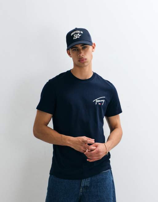 Tommy Jeans - T-shirt ajusté à logo signature - Bleu marine, 5 de 5