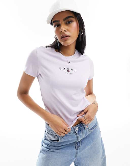 Tommy Jeans - T-shirt ajusté - Violet clair