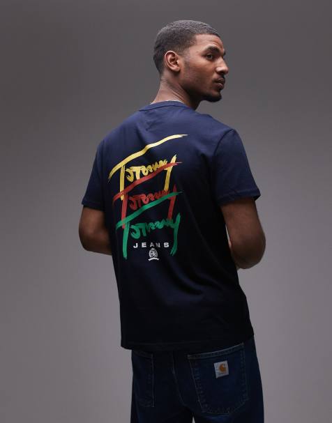 Tommy Jeans - T-shirt avec imprimé signature répétée au dos - Blanc - view 1