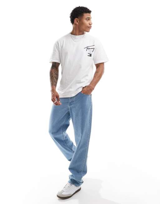 Tommy Jeans - T-shirt avec imprimé signature style graffiti au dos - Blanc, 4 de 4