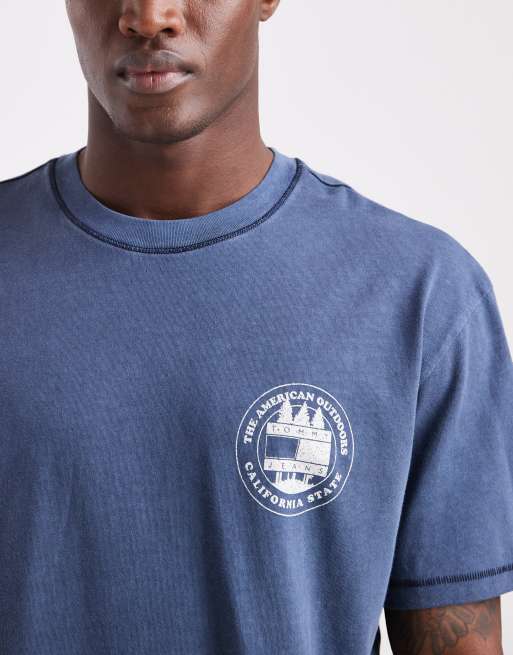 Tommy Jeans - T-shirt avec logo Outdoors sur le devant - Bleu marine , 5 de 5