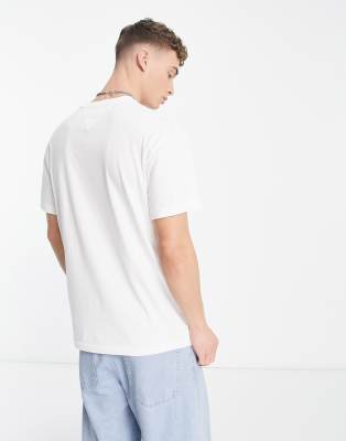 T-shirt bianca comoda con logo a bandierina sul petto-Bianco - Tommy Jeans T-shirt donna  - immagine2