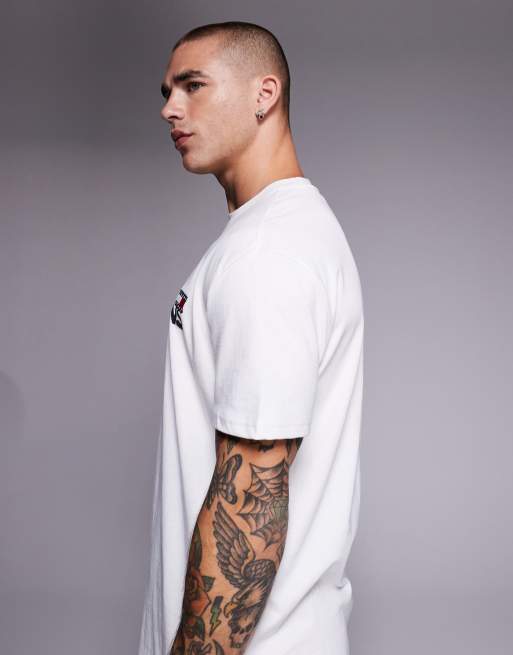 Tommy Jeans - T-shirt bianca con logo sfocato, 2 di 5