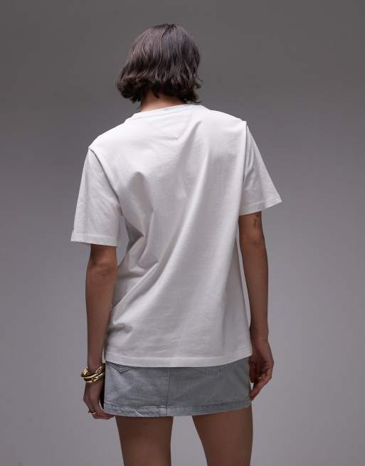Tommy Jeans - T-shirt bianca con stampa di fragola rossa, 2 di 4