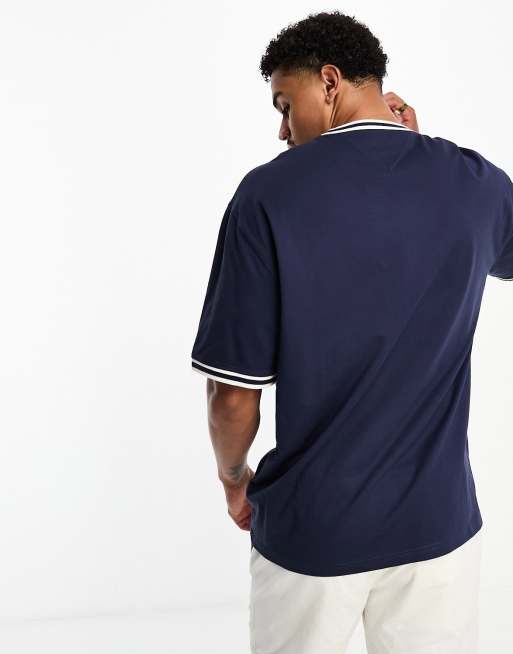 Tommy Jeans - T-shirt blu skater a coste, 2 di 4