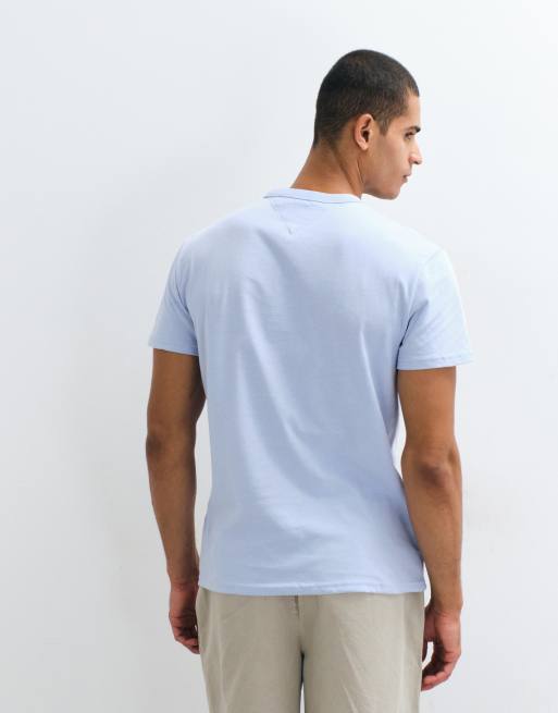 Tommy Jeans - T-shirt celeste con stemma, 4 di 5