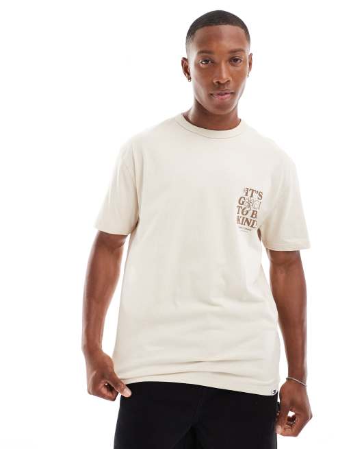 Tommy Jeans - T-shirt classique à imprimé fantaisie - Beige, 2 de 4