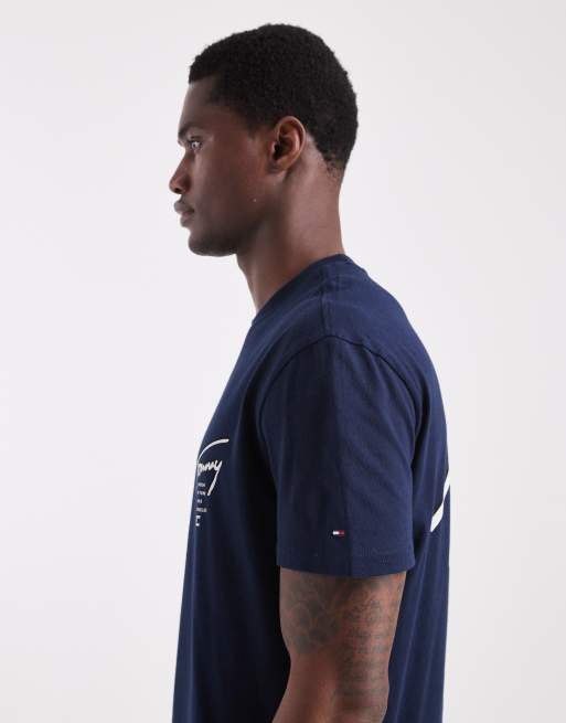 Tommy Jeans - T-shirt classique avec imprimé emblématique au dos - Bleu marine, 4 de 5