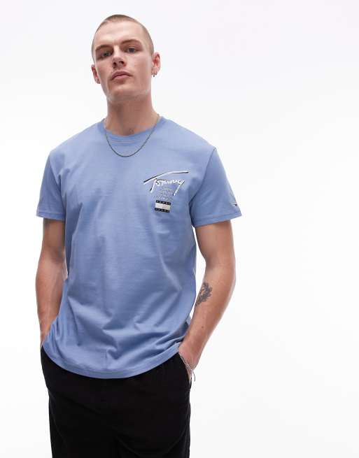 Tommy Jeans - T-shirt classique avec imprimé signature au dos - Bleu, 2 de 4