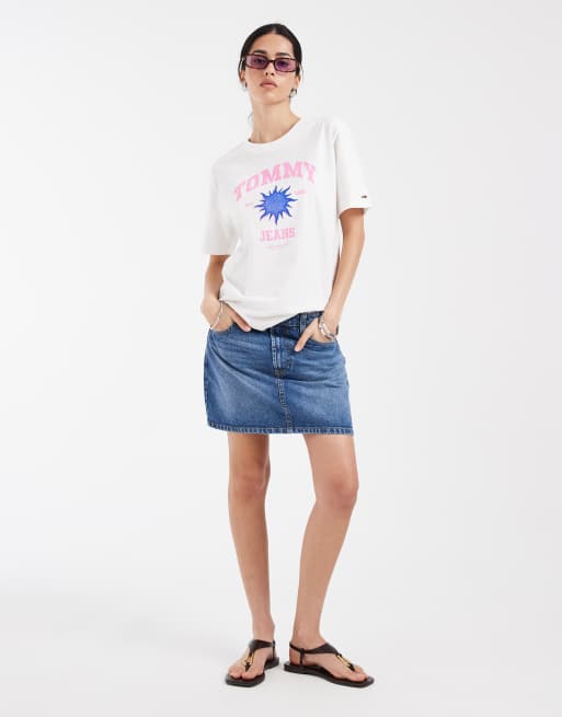 Tommy Jeans - T-shirt comoda bianca con logo novelty, 2 di 4