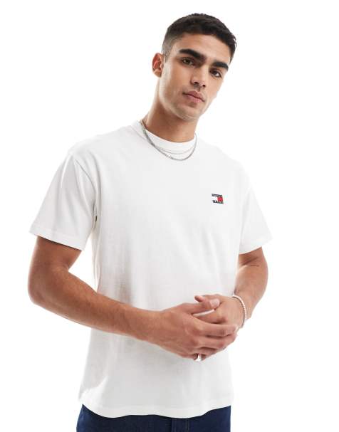 Tommy Jeans - T-shirt comoda bianca con stemma - view 1