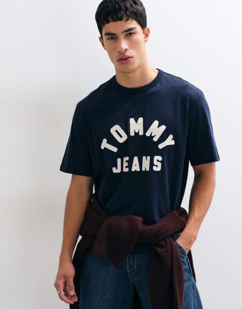 Tommy Jeans t-shirt con logo New Classics blu navy - view 1