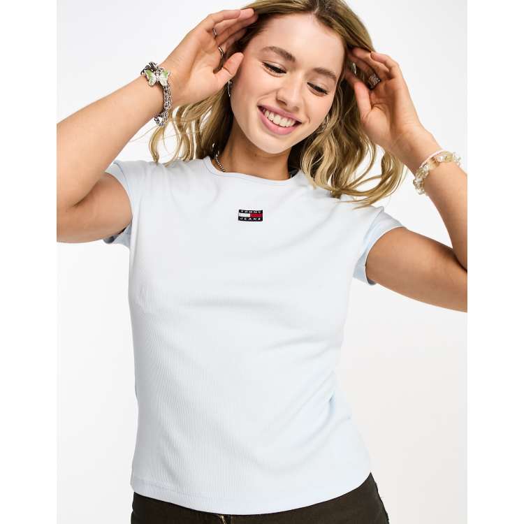 Tops, T-Shirts, Ensemble Côtelé Bleu Clair