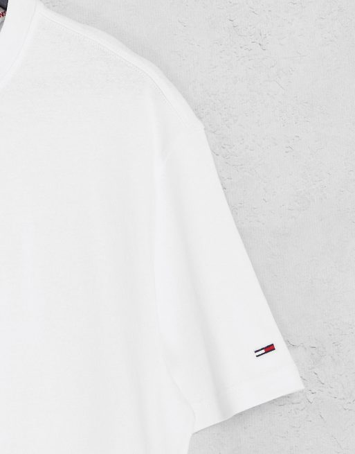 Tommy Jeans - T-shirt coupe skateur à logo style universitaire - Blanc, 4 de 4