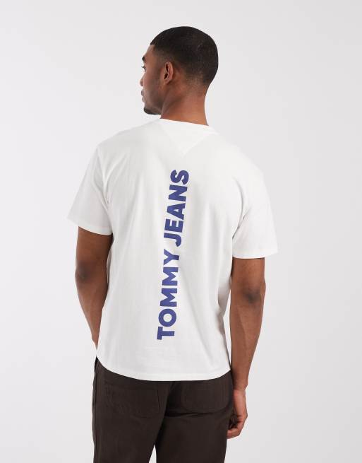 Tommy Jeans - T-shirt décontracté à logo 1985 - Blanc, 4 de 5