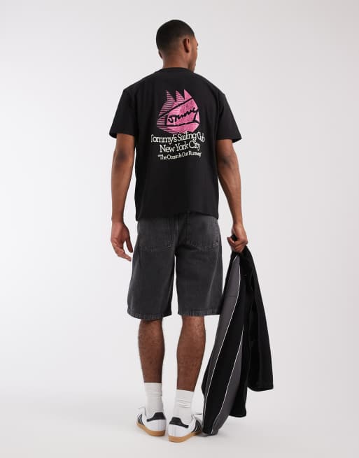 Tommy Jeans - T-shirt décontracté avec imprimé voilier au dos - Noir, 2 de 5
