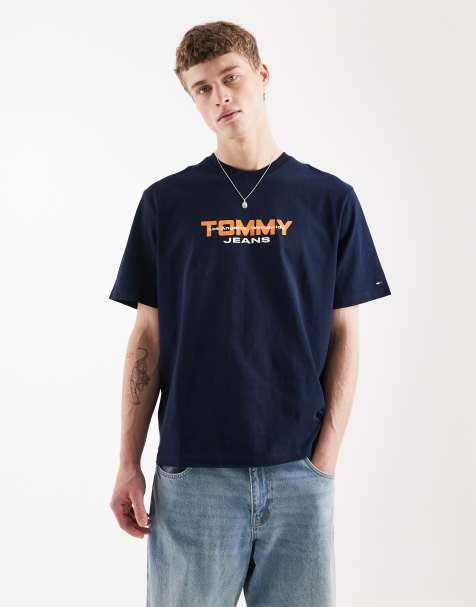 Tommy Jeans - T-shirt effet color block style années 90 - Bleu marine - view 1