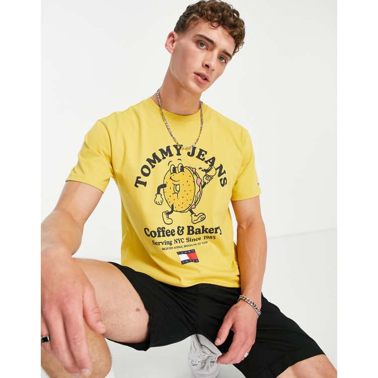 T shirt tommy store jeans jaune