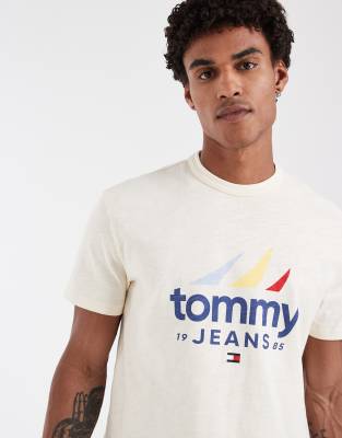 T-Shirt in Beige mit Segel-Logo-Neutral Neutral 50