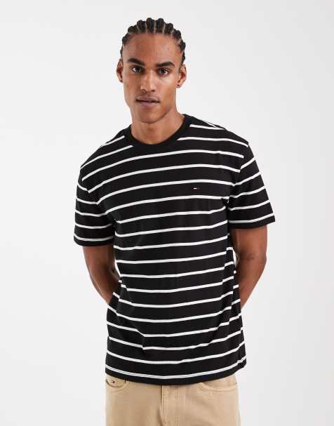 Tommy Jeans t-shirt in black stripes - view 1