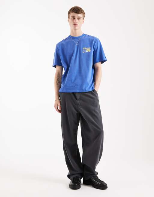 Tommy Jeans – T-Shirt in Blau mit Bubble-Flaggenlogo im Stil der 90er, 2 von 5