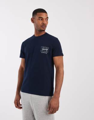 Tommy Jeans - Tjm Reg Sign Flag Ss Tee Ext - Tops - Herren - Blau - S - Bild 8