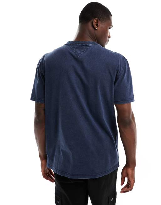 Tommy Jeans – T-Shirt in Marineblau mit Retro-Markenlogo, 3 von 4