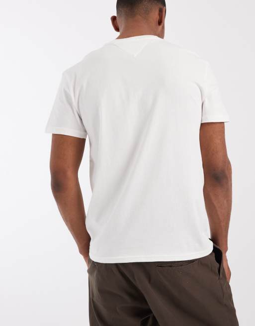 Tommy Jeans – T-Shirt in Weiß mit „1985“-Grafikmotiv und Box-Logo, 5 von 5