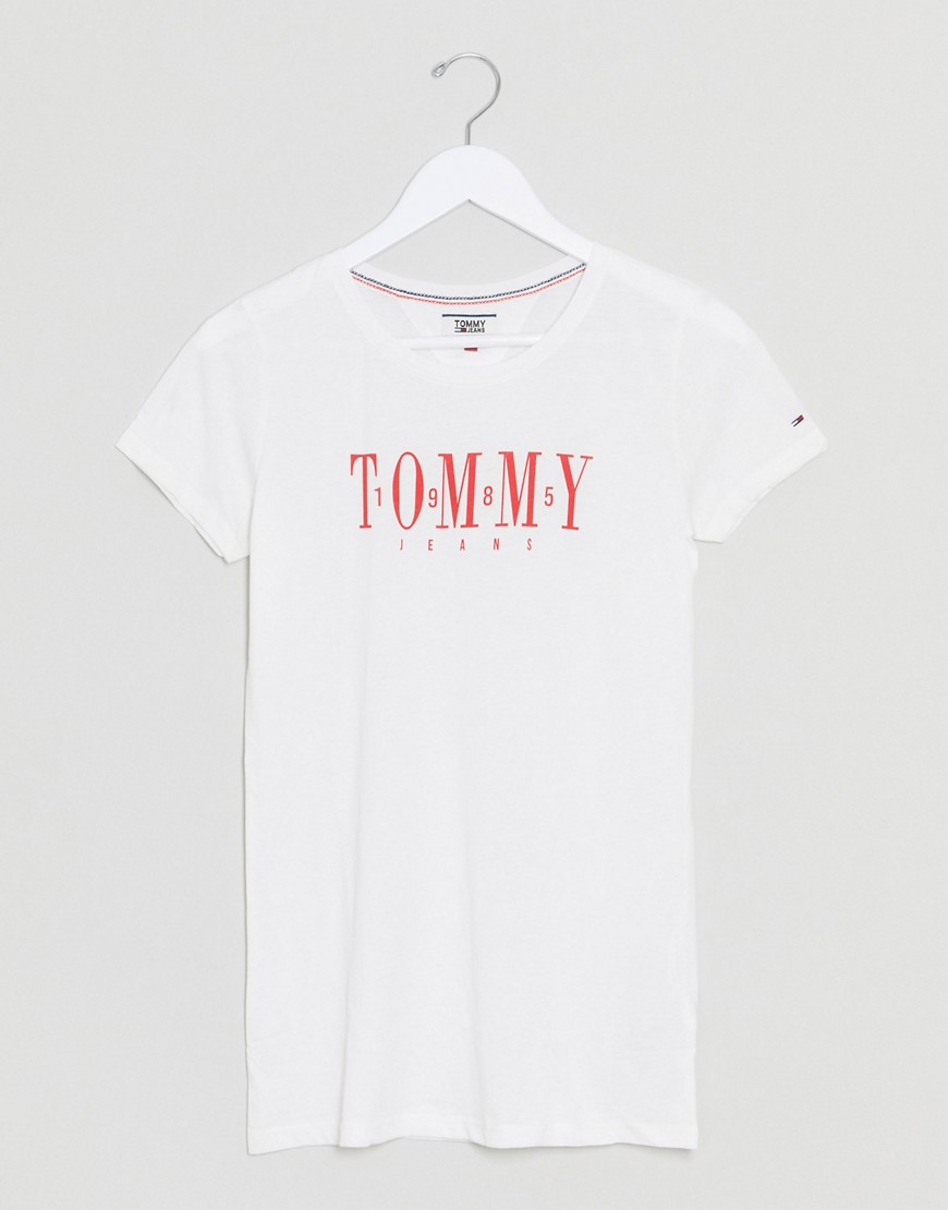 Tommy Jeans - T-shirt in wit