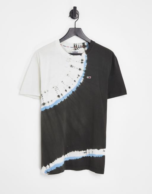 Tommy Jeans - T-shirt med klassisk pasform i sort batik - Del af sæt 