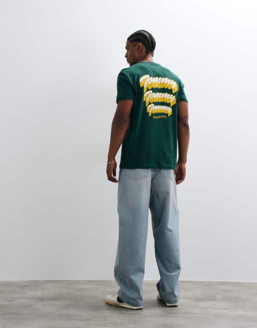 Tommy Jeans t-shirt med script-logga i mörkgrön, 3 av 5