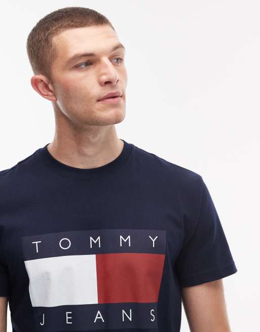 Tommy Jeans - T-shirt met grote vlag in marineblauw, 5 van 5