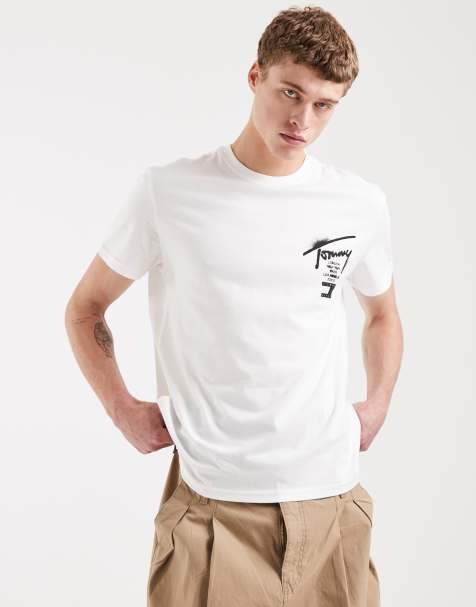 Tommy Jeans - T-shirt met stedenlogo in wit - view 1