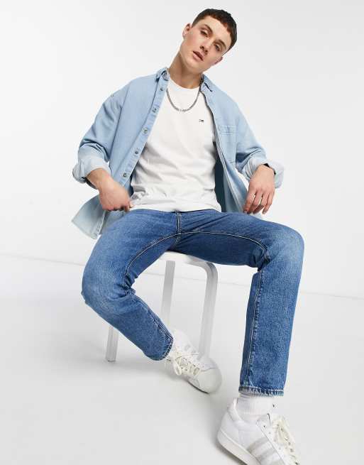 Tommy Jeans - T-shirt met vlaglogo in wit, 4 van 4