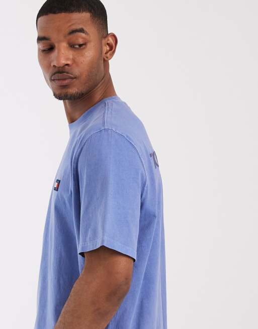 Tommy Jeans - T-shirt oversize color blu slavato stile anni '90, 3 di 5