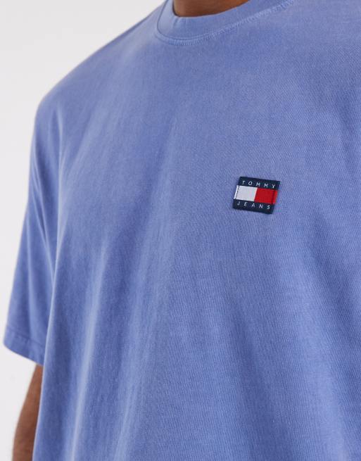 Tommy Jeans - T-shirt oversize color blu slavato stile anni '90, 4 di 5