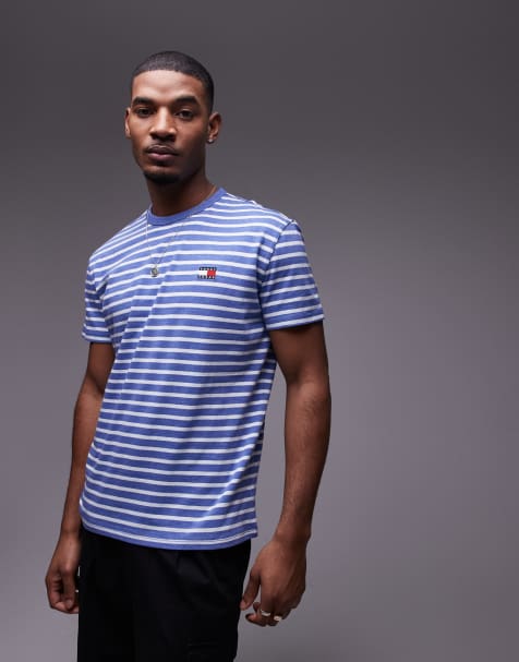 Tommy Jeans - T-shirt rayé - Bleu et blanc - view 1