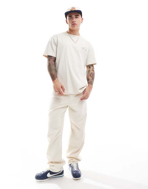 Tommy Jeans - T-shirt regular bianco sporco con logo