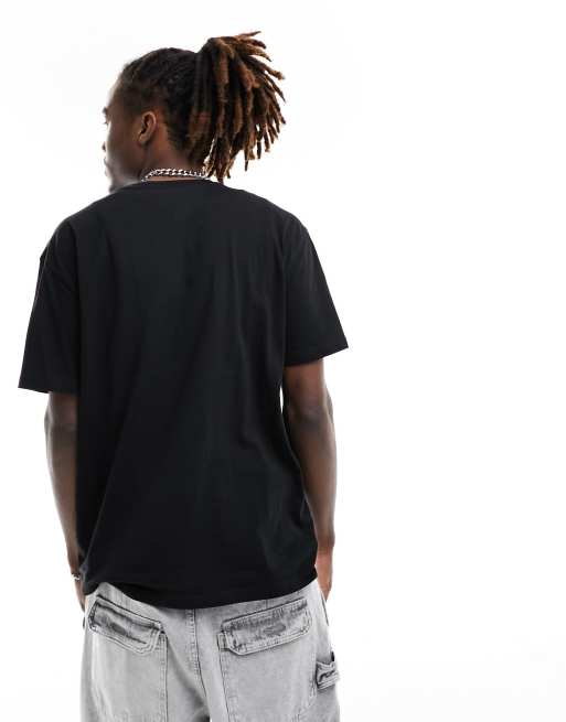 Tommy Jeans - T-shirt regular fit nera con logo lineare, 4 di 4