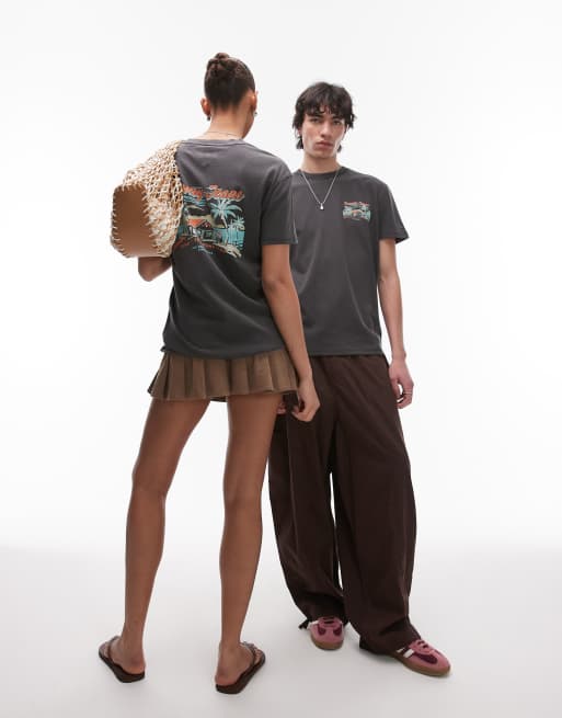 Tommy Jeans - T-shirt unisexe avec imprimé tropical au dos - Noir, 4 de 4