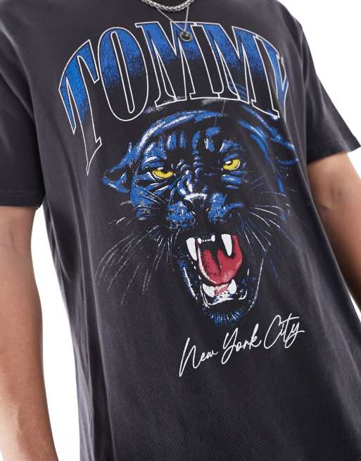 Tommy Jeans - T-shirt unisexe classique style vintage avec tigre - Noir, 2 de 4