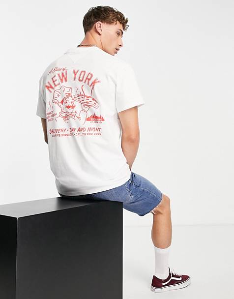 ASOS Katoen Oversized T-shirt Met Kleurvlakken En New York City Print in het Wit voor heren Heren Kleding voor voor Truien en gebreide kleding voor Cardigans 