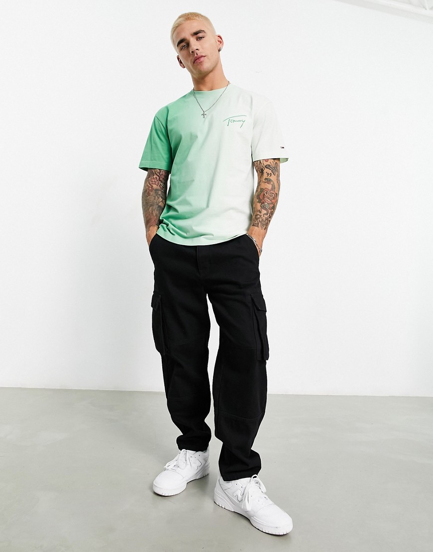 T-shirt verde sfumata con logo - Tommy Jeans T-shirt donna  - immagine3