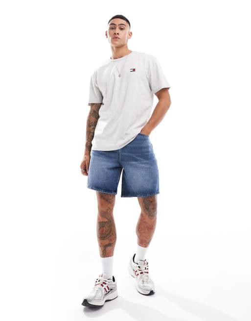 Tommy Jeans - T-shirt vestibilità classica grigia con logo, 3 di 4
