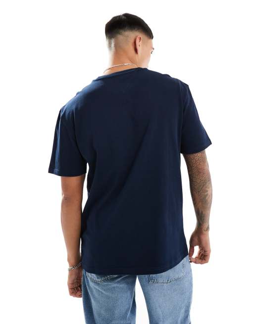 Tommy Jeans - T-shirt vintage à logo en contour - Bleu marine, 3 de 4