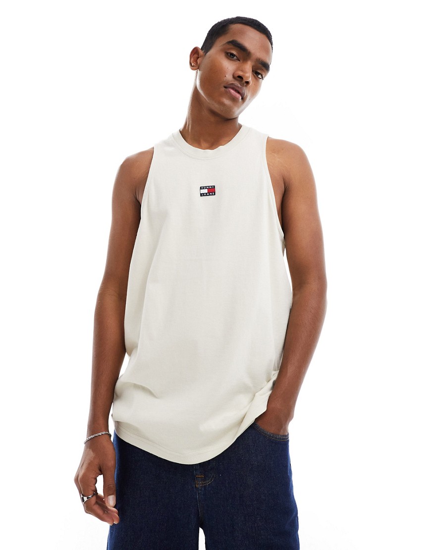 Tommy Jeans tank top in off white-Neutral