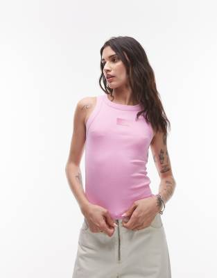 Tommy Jeans - Tanktop in Rosa mit Ombré-Flagge
