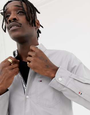 tommy jeans tape detail shirt